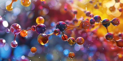Poster - Digital molecular structure visualization, featuring a detailed representation of molecular compositions