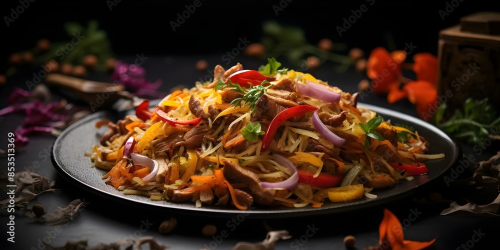 Colourful Roti Colorful Sri Lankan Kottu Roti A Dynamic Stir-fry of Flatbread with ...
