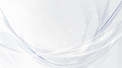 Poster - White abstract background with blue lines and copy space text for design, technology, and futuristic