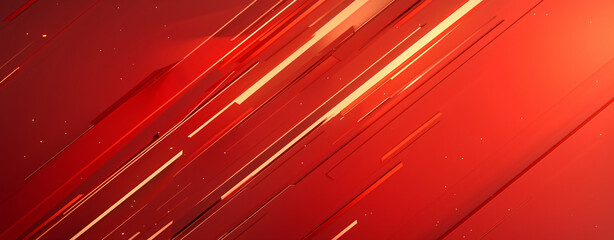 Poster - Abstract red and orange geometric background with copy space text for design, technology, and futuristic