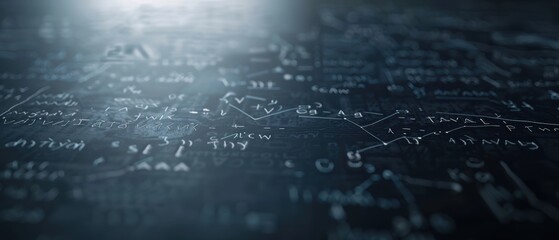 Abstract digital background with futuristic technical data and mathematical equations, perfect for technology and science themes.