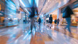 © Thanos - Motion Blur of Shoppers Walking in a Modern Shopping Mall