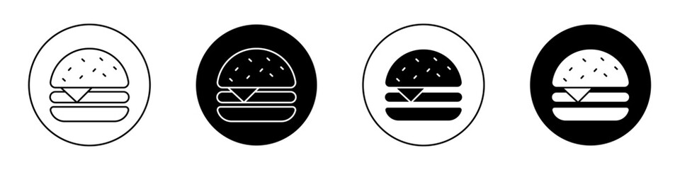 Poster - Cheese burger vector icon symbol in flat style.