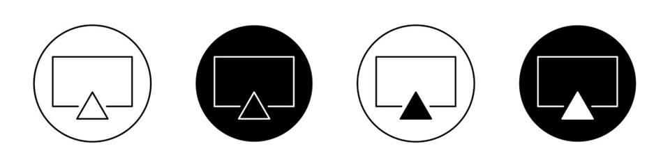 Airplay vector icon symbol in flat style.