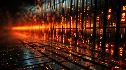Binary code abstract pattern