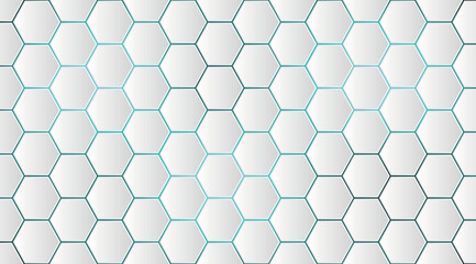 Wall Mural - Hexagon seamless pattern. Abstract hexagonal technology background.
