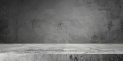 Canvas Print - Concrete Countertop Against a Grey Wall