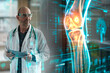 © Westend61 - Doctor wearing futuristic eyeglasses and analyzing knee with help of AI technology
