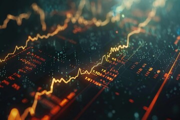 Poster - a detailed graph showing market fluctuations and trends