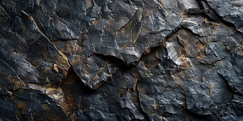 Poster - Rough Black and Brown Stone Texture