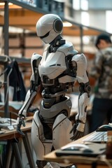 Poster - a robot standing in a room