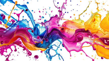 Poster - Vibrant Colorful Fluid on a transparent background