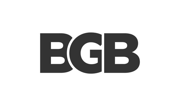 BGB logo design template with strong and modern bold text. Initial based vector logotype featuring simple and minimal typography. Trendy company identity.