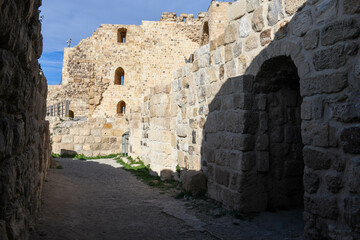 Wall Mural - View at the fort of Karak in Jordan