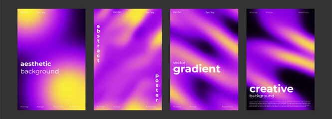 Thermal map abstract gradient cold and warm color background with infrared blurred pattern. Retro faded acid neon social media poster, stories highlight templates for digital marketing for stories