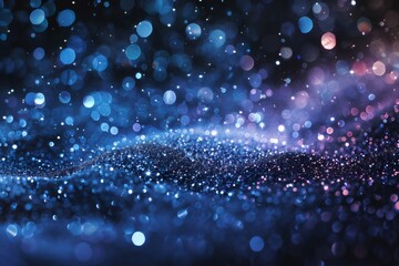 Poster - magical dust particles abstract bokeh background.