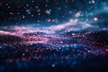 Poster - magical dust particles abstract bokeh background.