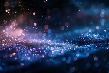 Poster - magical dust particles abstract bokeh background.
