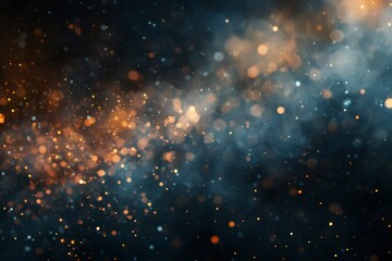 Poster - magical dust particles abstract bokeh background.