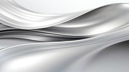 abstract silver metallic join lines on white background