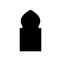 Wall Mural - Arabian window icon vector. Window illustration sign. Arabic style symbol or logo.