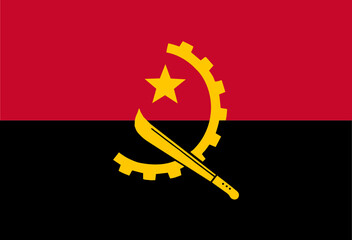 Wall Mural - Angola flag illustrator country flags