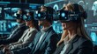 © Valeriia - A group of business professionals using VR headsets in a modern office