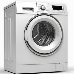 Modern Laundry washing machine, cloth washing machine on a white background