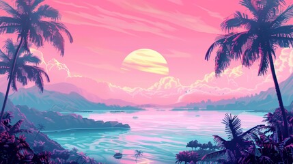 Pastel Pixel Paradise background.