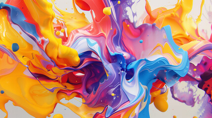 Poster - An imaginative artwork where familiar objects dissolve into colorful, abstract shapes, forming a surreal and vibrant composition.
