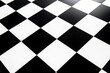 © GenBy - High contrast black and white checkerboard pattern floor tiles creating an abstract geometric background for interior design concepts.