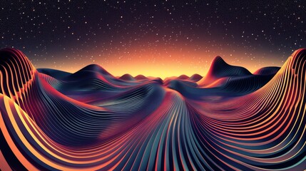 Leinwandbilder - Illustration of a beautiful and vivid optical illusion depicting the concept of infinity in space