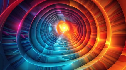 Leinwandbilder - Illustration of a beautiful and vivid optical illusion depicting the concept of infinity in space