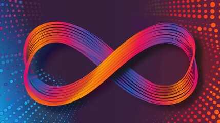Leinwandbilder - Illustration of a beautiful and vivid optical illusion depicting the concept of infinity in space