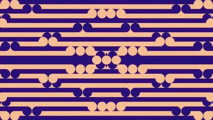 Aufkleber - 3d rendering loop animation of a colorful interweaving symmetrical pattern 4K