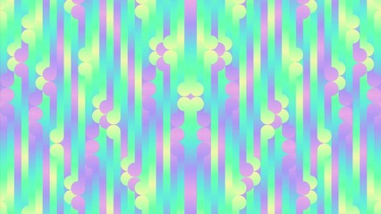 Fototapete - 3d rendering loop animation of a colorful symmetrical pattern 4K
