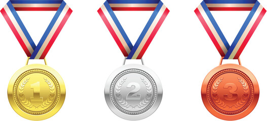 gold silver bronze olympic sports medals