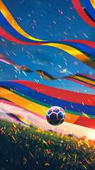 Poster - Colorful european soccer competition 2024. Vector banner design