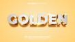 © Global Studio - Golden editable vector text style effect. 3d minimalist text effect
