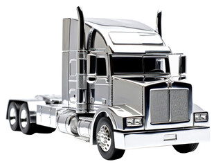 Wall Mural - PNG Truck Chrome material vehicle shiny white background.