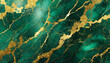 © Arthur - abstract background emerald marble with shine gold pattern, texture wallpaper