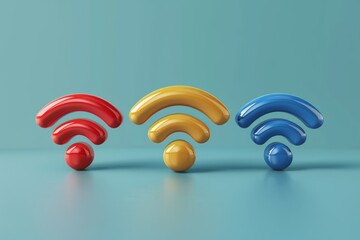 Sticker - Colorful WiFi Signal Icons