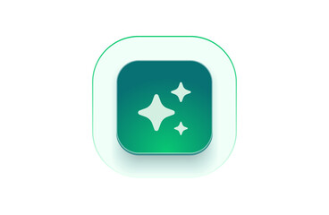 Fototapete - AI stars icon. Artificial intelligence logo. Machine learning. Generate image and text sign. Computer help assistant. Data science. Vector illustration.