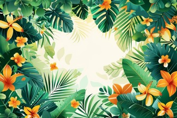 Summer Background illustration created with Generative AI