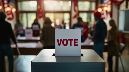 Wall Mural - Close-up view of vote sign in a voting season