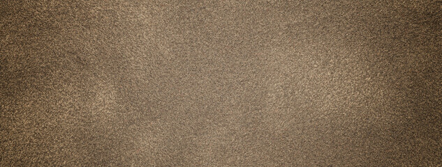 Wall Mural - Dark brown background from felt textile material with vignette. Structure of umber suede velvet fabric with texture.