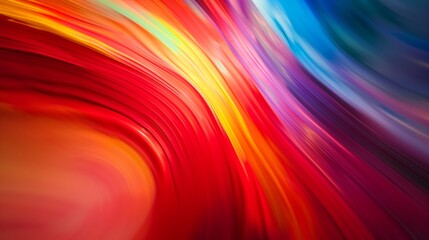  - Photograph of a motion blur image of a rainbow in red with ambient light.