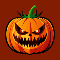 Wall Mural - Halloween pumpkin face