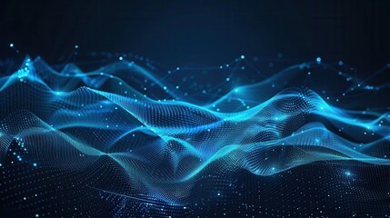 abstract digital technology background with flowing particles and lines futuristic concept illustration
