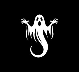 Sticker - ghost minimal logo icon simple vector